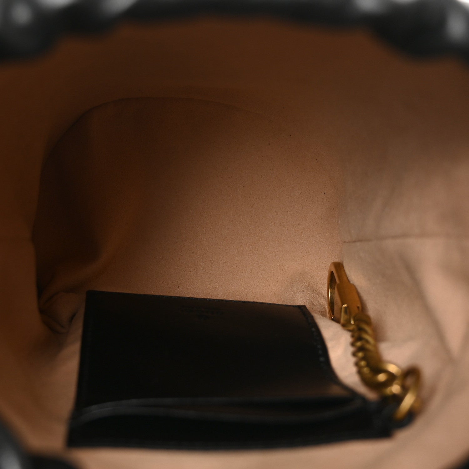 Gucci Calfskin Matelasse Mini GG Marmont 2.0 Bucket Bag Black 5 of 11