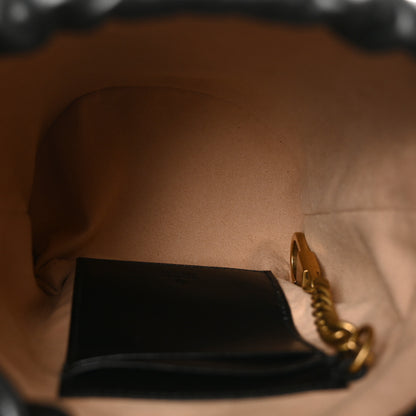 Gucci Calfskin Matelasse Mini GG Marmont 2.0 Bucket Bag Black 5 of 11