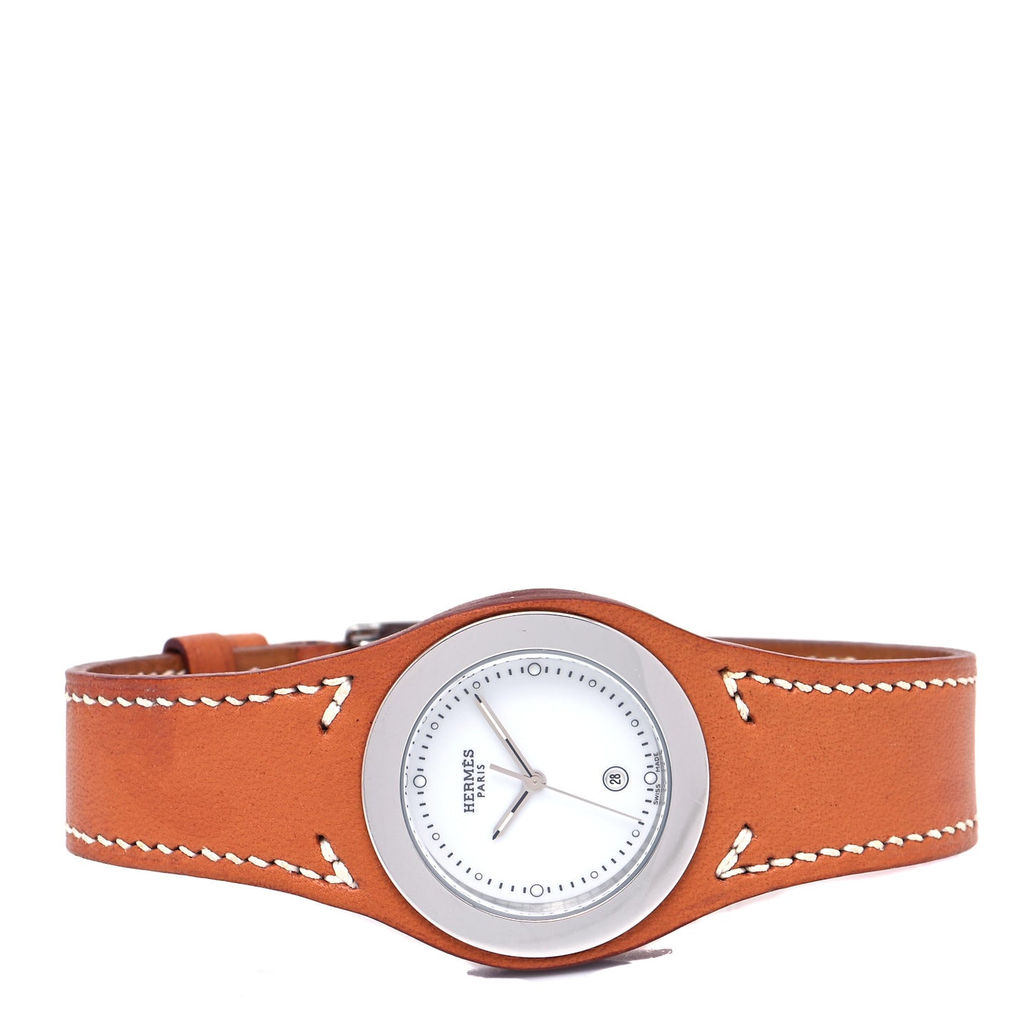Stainless Steel Barenia 30mm Harnais Quartz Watch Fauve