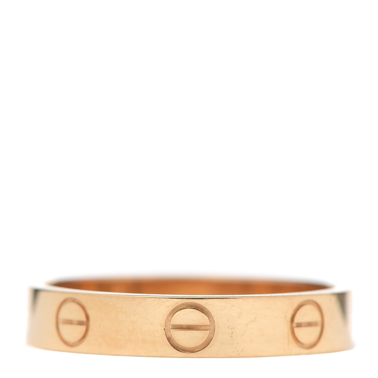 18K Yellow Gold 3.5mm LOVE Wedding Band Ring 54 6.75