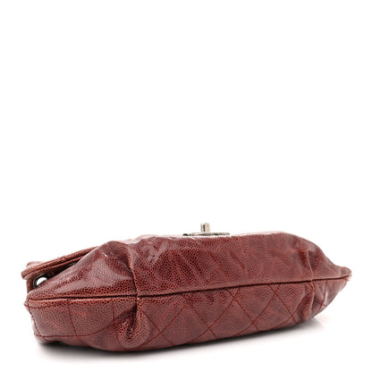 Chanel Crumpled Calfskin Quilted Medium Elastic Flap Bordeaux 4 of 11