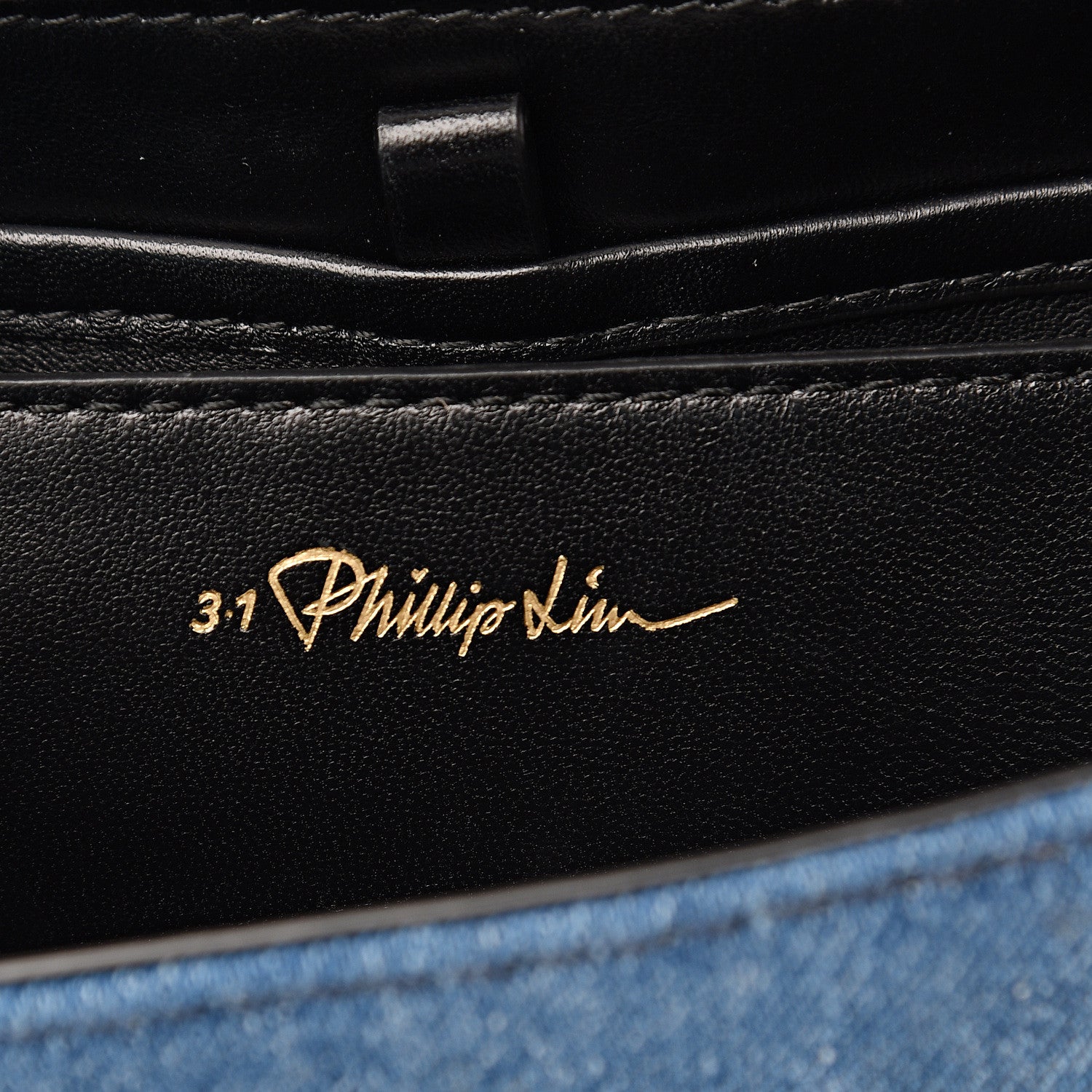3.1 Phillip Lim 3.1 Denim Alix Soft Flap Clutch Washed Indigo 5 of 8