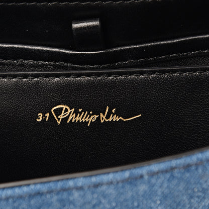 3.1 Phillip Lim 3.1 Denim Alix Soft Flap Clutch Washed Indigo 5 of 8