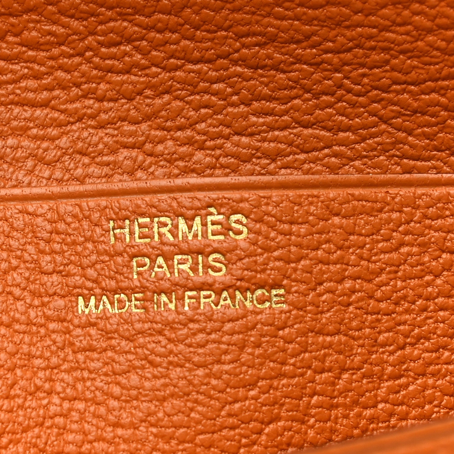 Hermes Ostrich Bearn Compact Wallet Orange 6 of 8