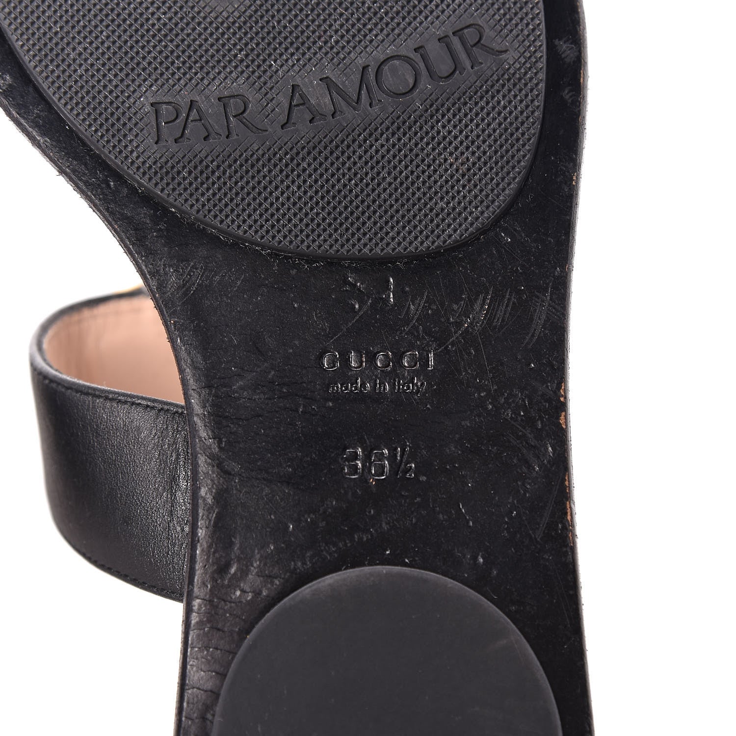 Gucci Calfskin GG Marmont Thong Sandals 36.5 Black 8 of 17