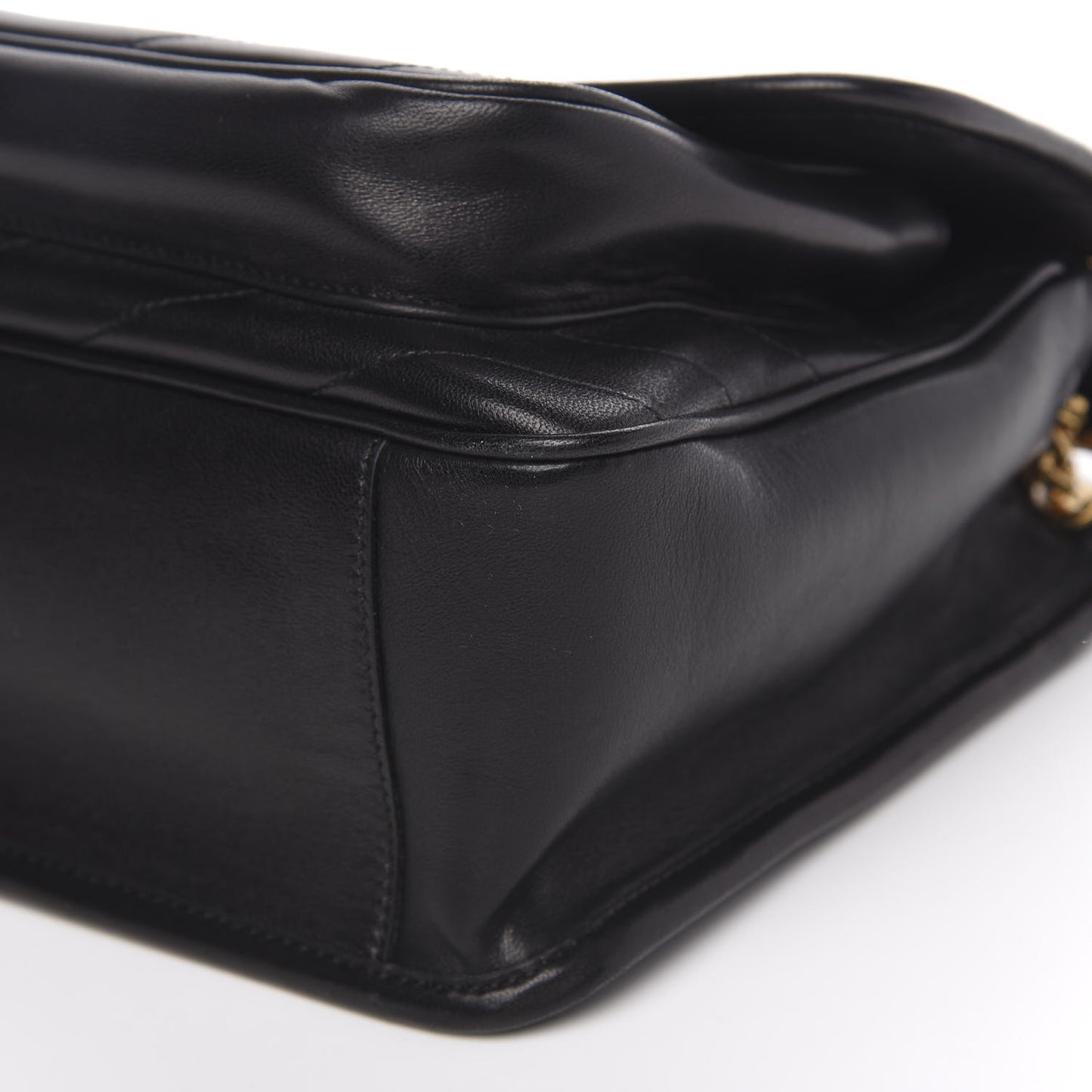 Lambskin Matelasse Monogram Medium Niki Chain Satchel Black