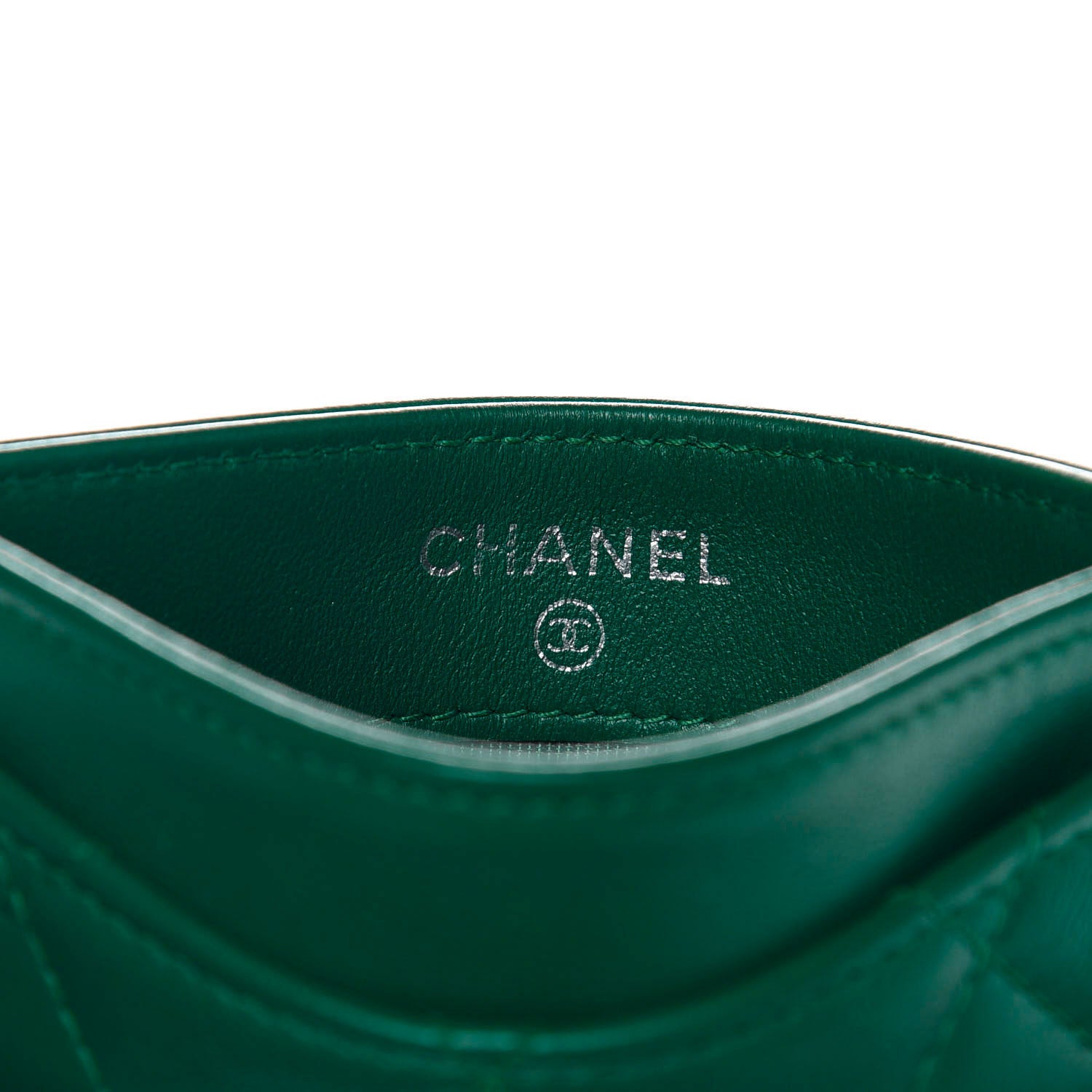 Chanel Lambskin Quilted Card Holder Green 6 of 11