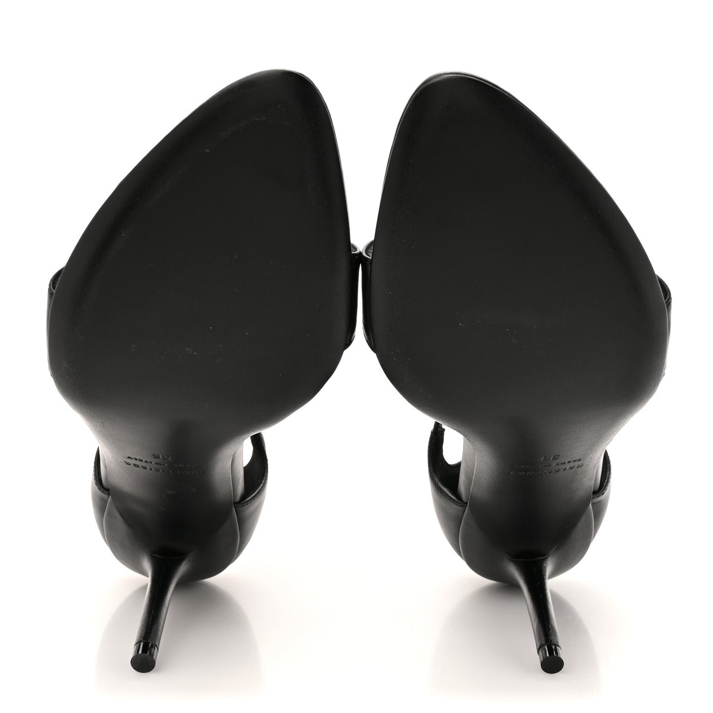 Calfskin Honey 90mm Sandal 36 Black