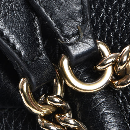Gucci Pebbled Calfskin Medium Soho Chain Shoulder Bag Black 9 of 10