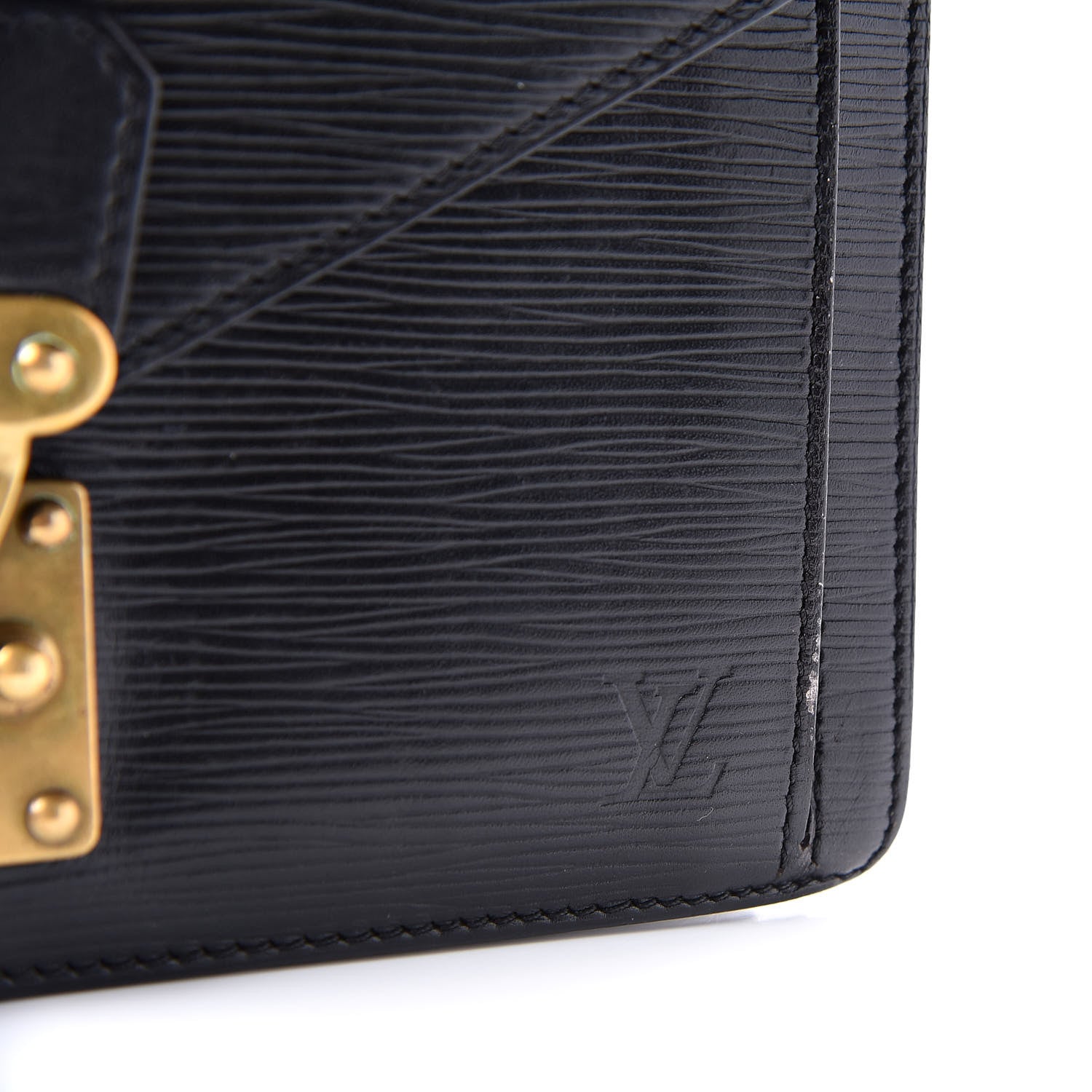 Louis Vuitton Epi Pochette Sellier Dragonne Clutch Black 10 of 11