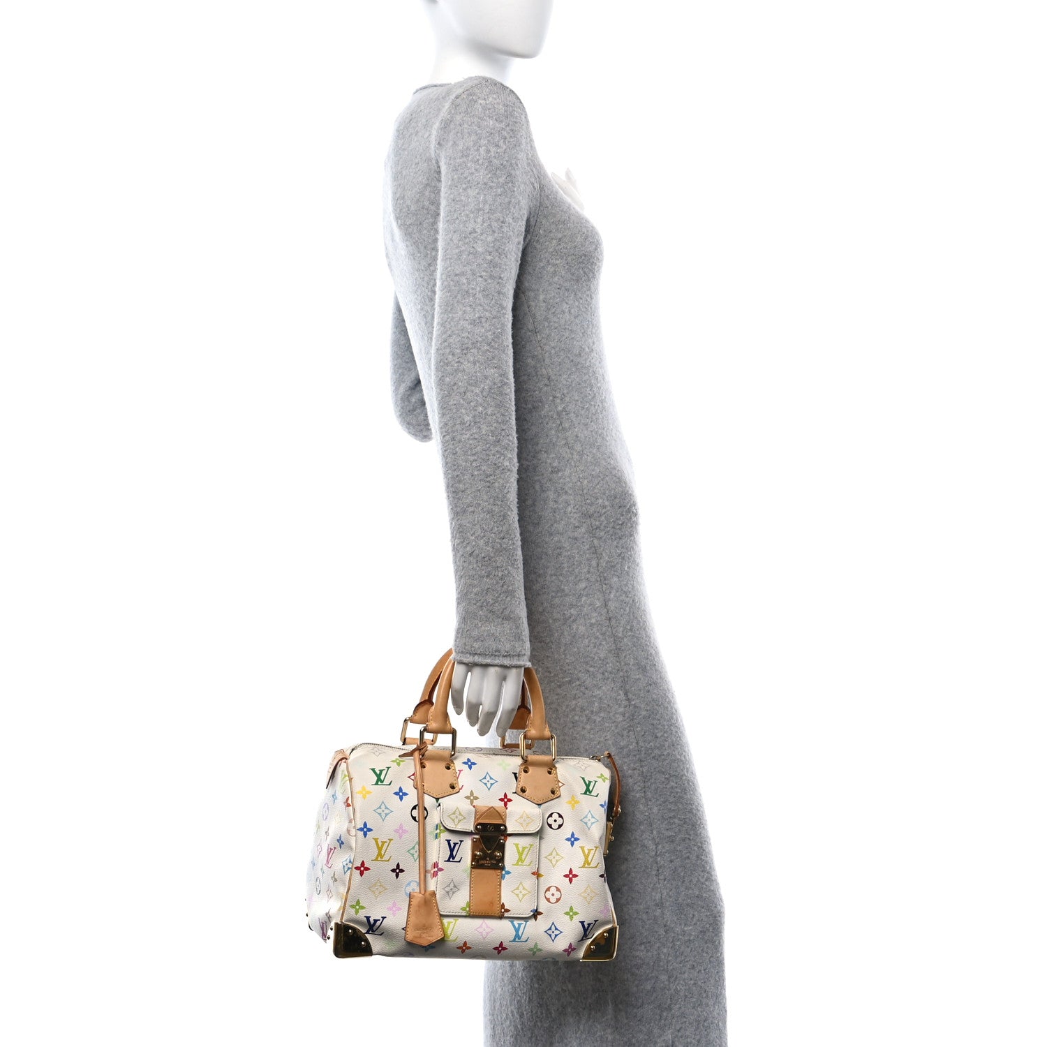 Louis Vuitton Monogram Multicolor Speedy 30 White 3 of 14