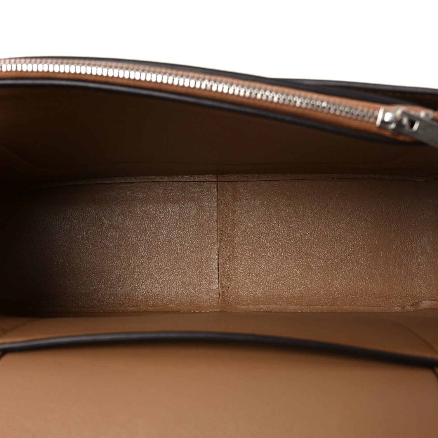 Celine Shiny Smooth Calfskin Medium Frame Shoulder Bag Tan Navy 5 of 9