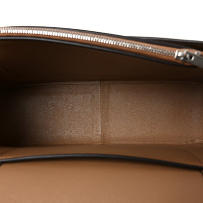 Celine Shiny Smooth Calfskin Medium Frame Shoulder Bag Tan Navy 5 of 9
