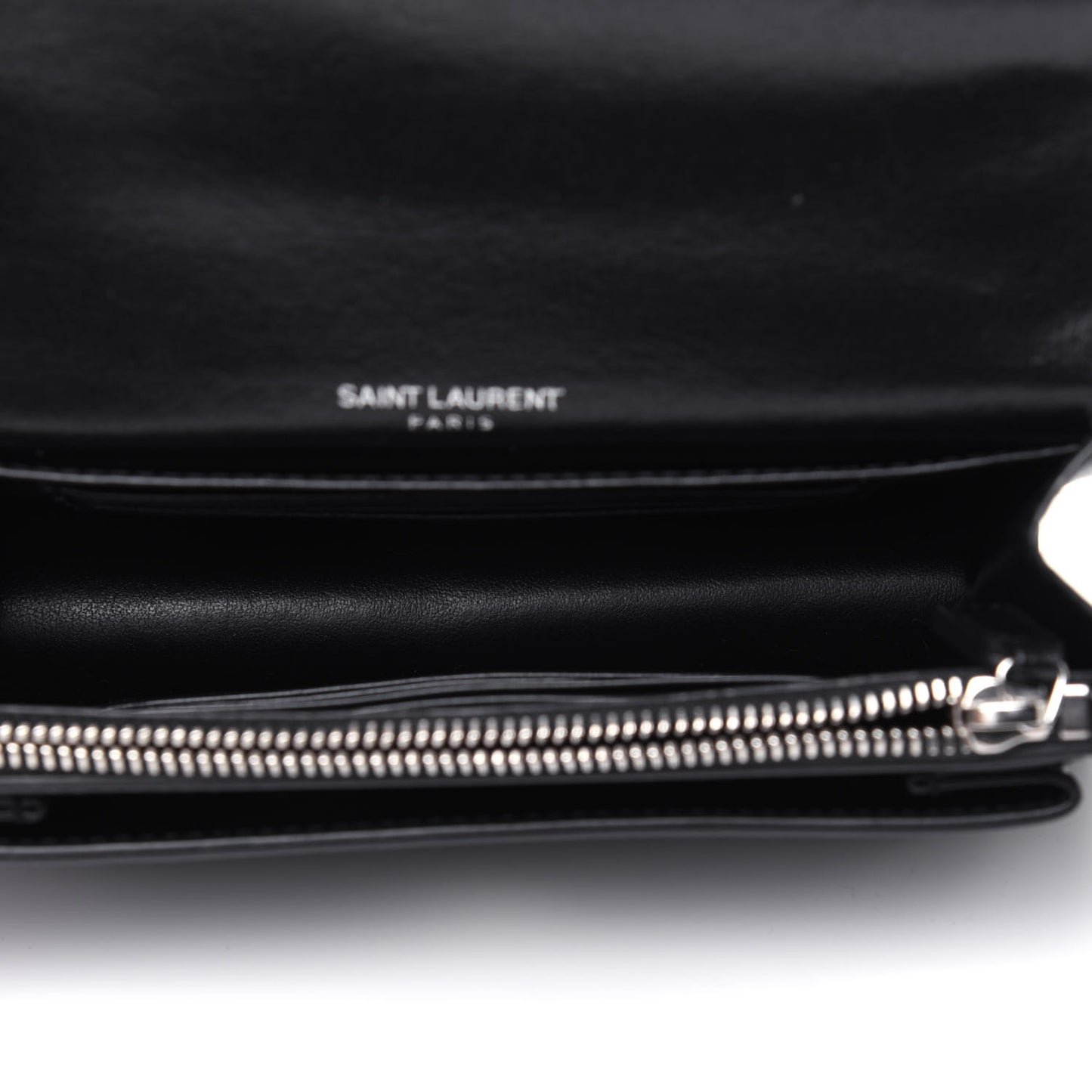 Calfskin Monogram Sunset Chain Wallet Black