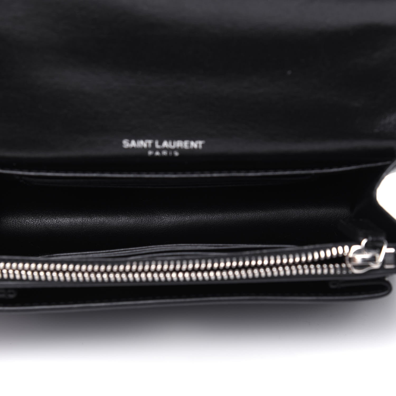 Saint Laurent Calfskin Monogram Sunset Chain Wallet Black 6 of 10