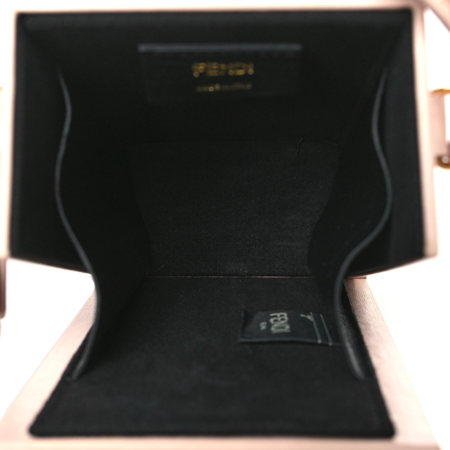 Vitello Fluffy Logo Vertical Box Rosa Quarzo Black