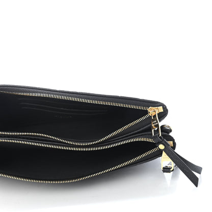 Louis Vuitton Empreinte Double Zip Pochette Black 5 of 8