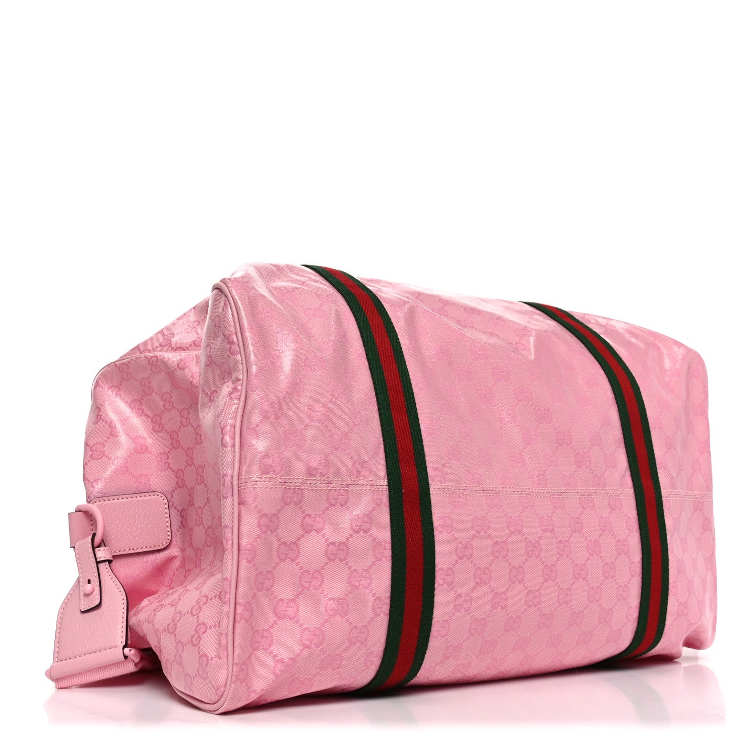 Gucci Crystal Monogram Web Medium Duffle Bag Pink 4 of 10
