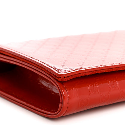 Gucci Patent Microguccissima Small Broadway Clutch Red 10 of 12