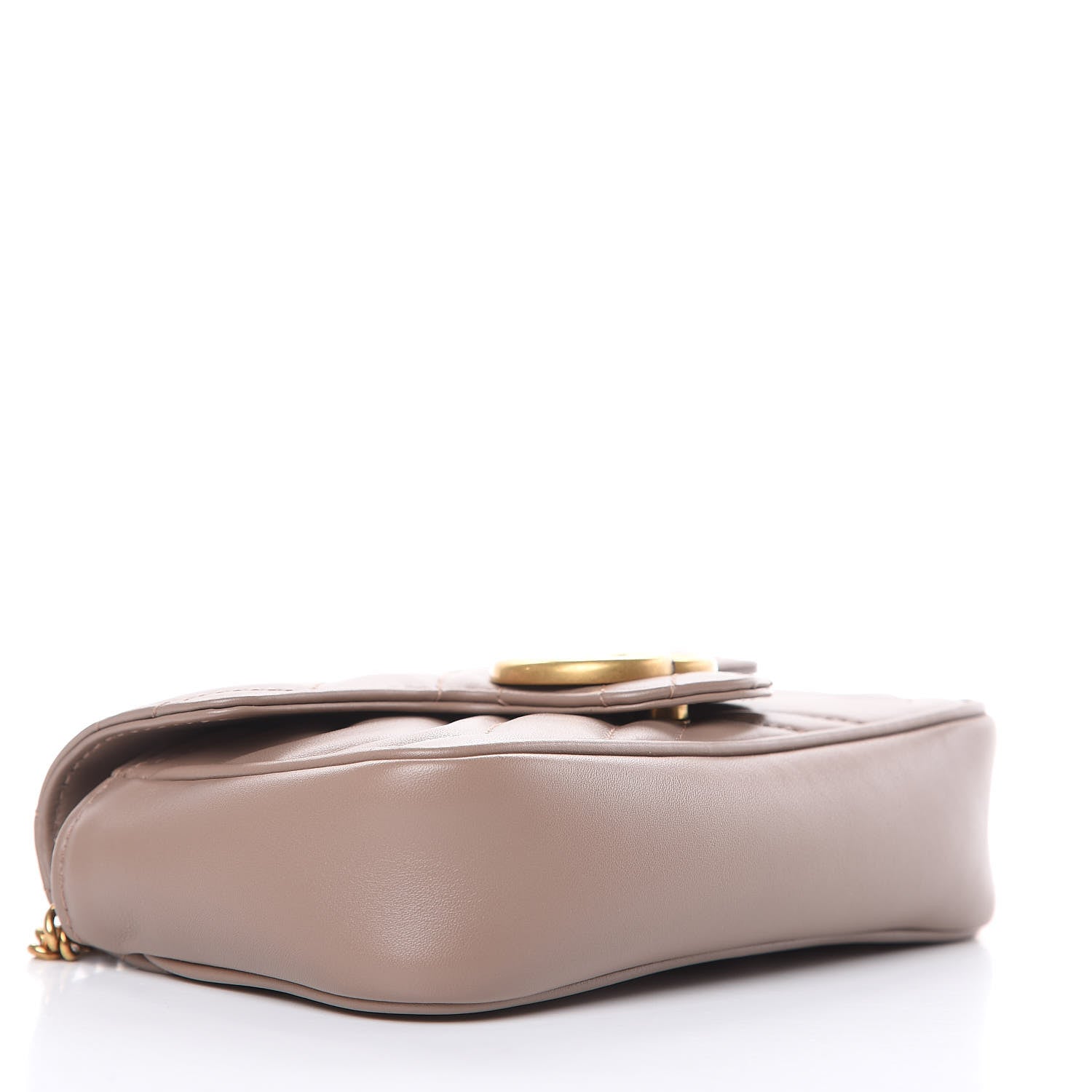 Gucci Calfskin Matelasse Super Mini GG Marmont Shoulder Bag Porcelain Rose 4 of 10