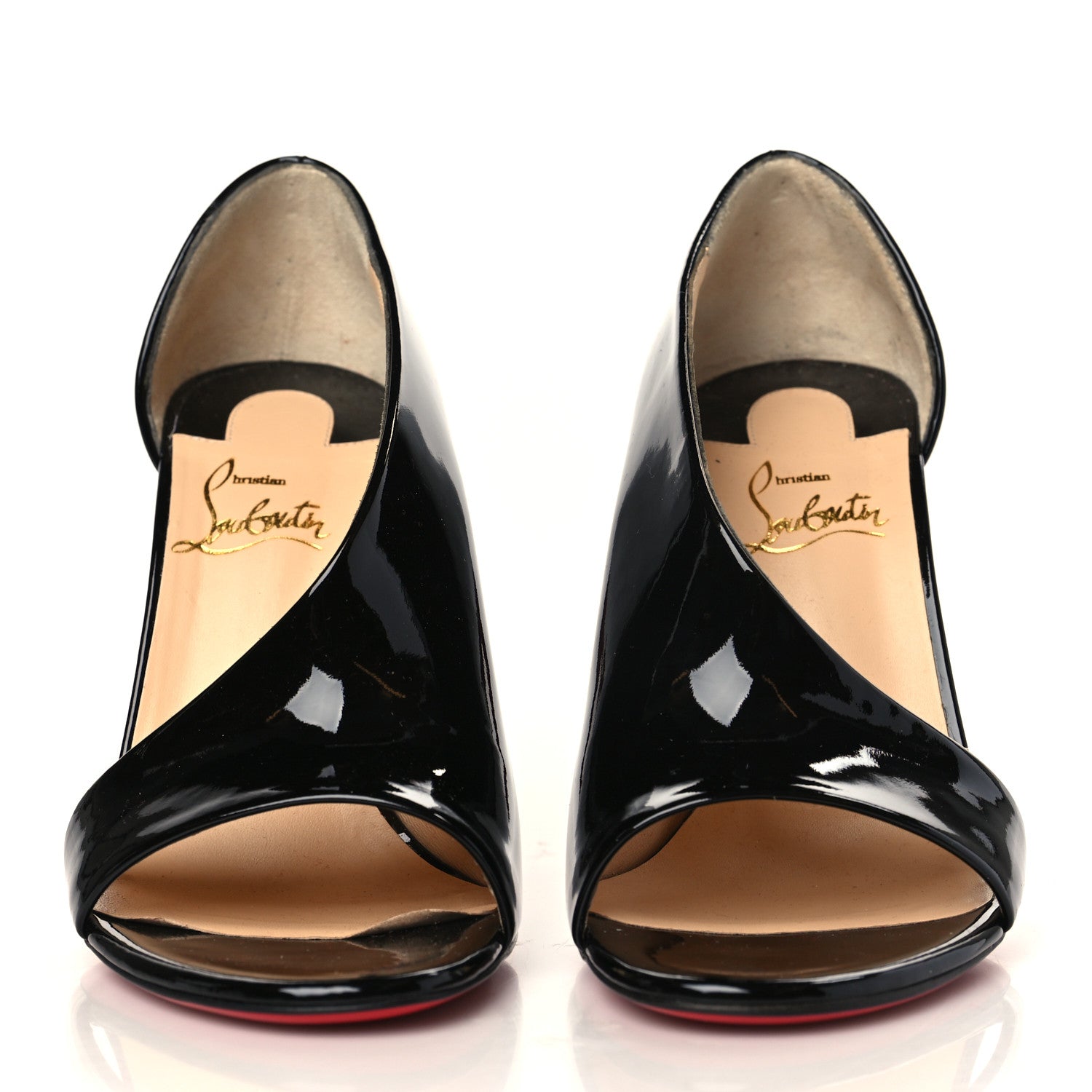 Christian Louboutin Patent Phoebe Asymmetric 100 Pumps 36.5 Black 2 of 9