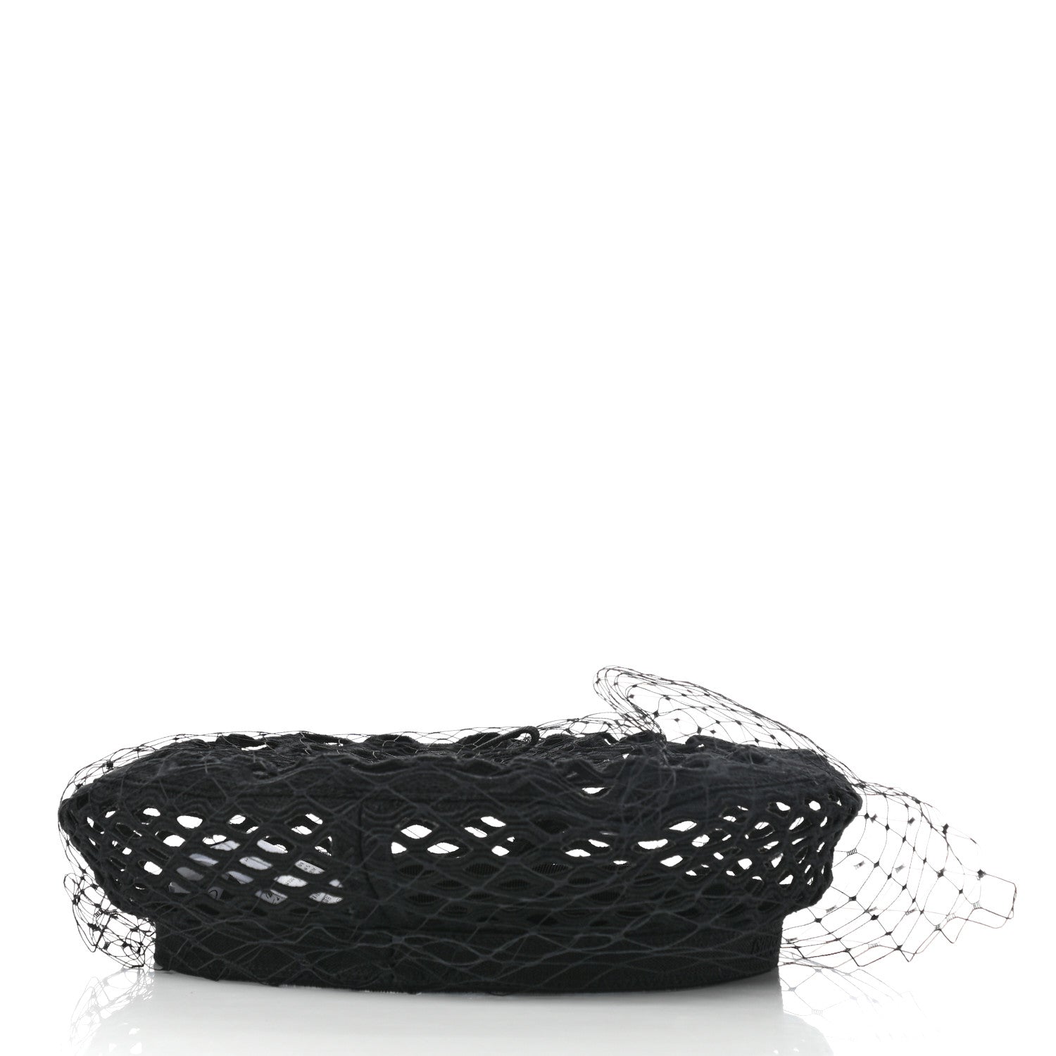 Christian Dior Mesh Arty Veil Beret 58 Black 5 of 9