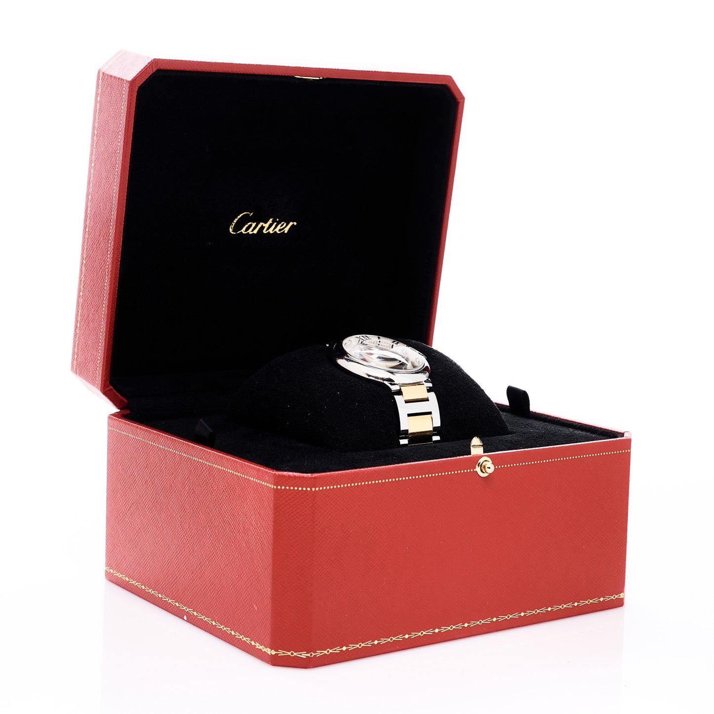 Stainless Steel 18K Yellow Gold 36mm Ballon Bleu De Cartier Automatic Watch