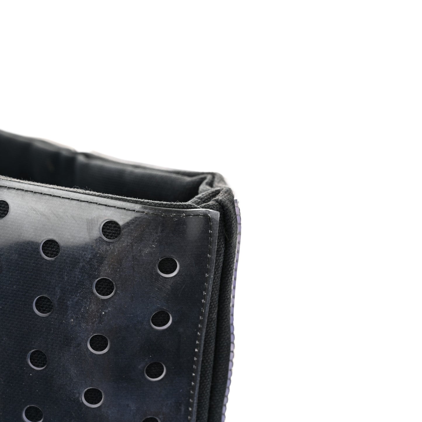 Canvas Vinyl Perforated CC Tote White Black Dark Navy