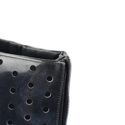 Chanel Canvas Vinyl Perforated CC Tote White Black Dark Navy 19 of 24