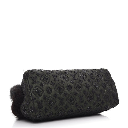 Louis Vuitton Mousseline Mink Lizard Beaded Demi Lune GM Vert 4 of 12