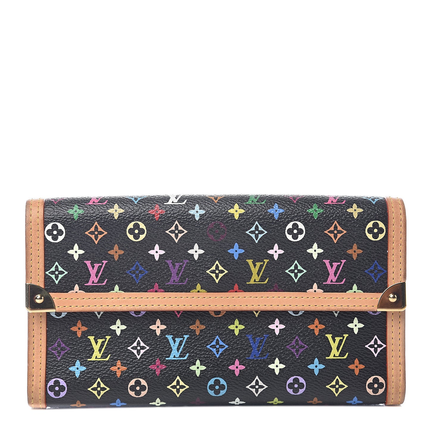 Monogram Multicolor Porte Tresor International Wallet Black