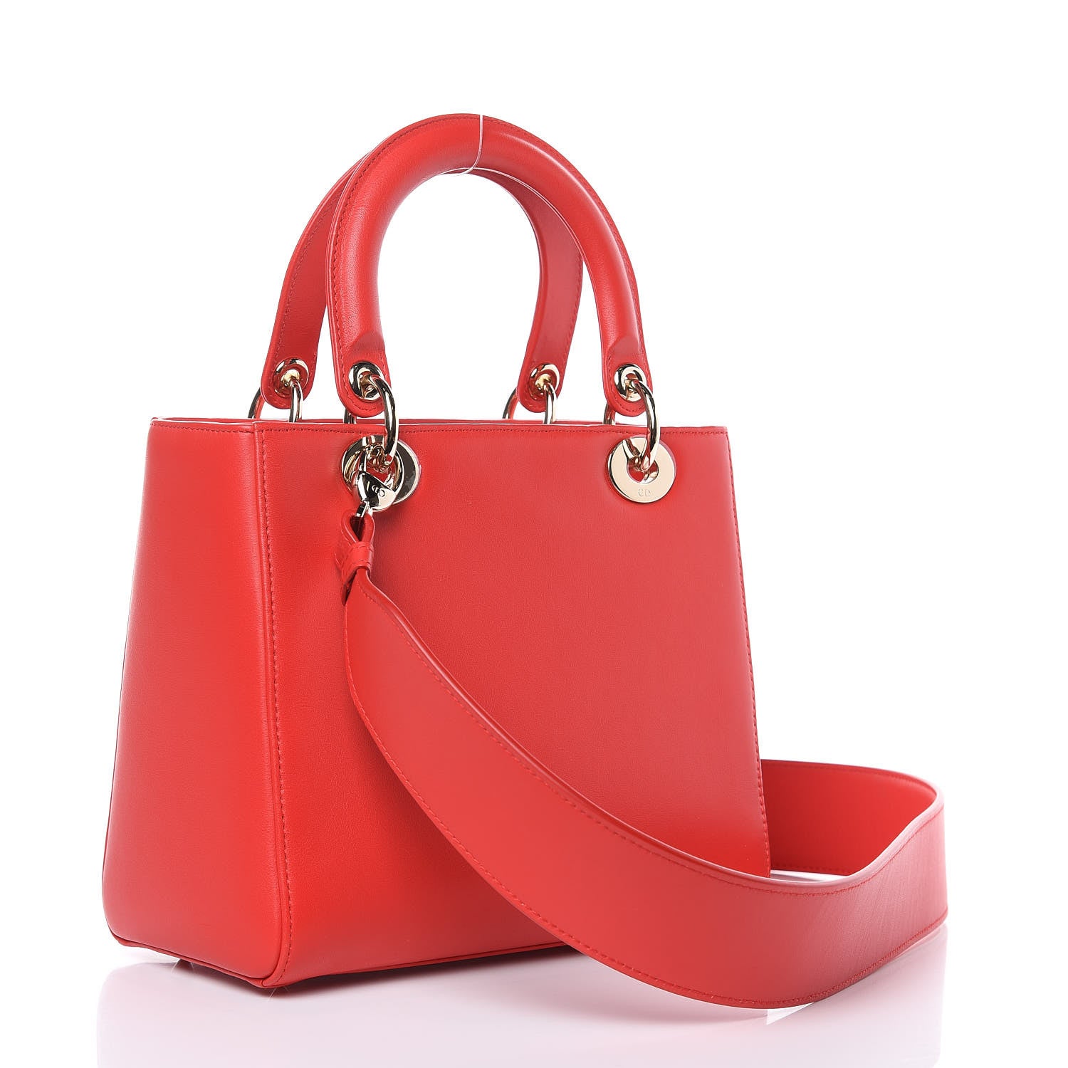 Christian Dior Calfskin Niki De Saint Phalle Medium Supple Lady Dior Red 3 of 12