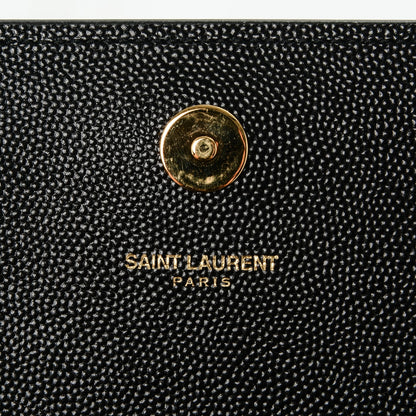 Saint Laurent Grain De Poudre Classic Monogram Clutch Black 6 of 6