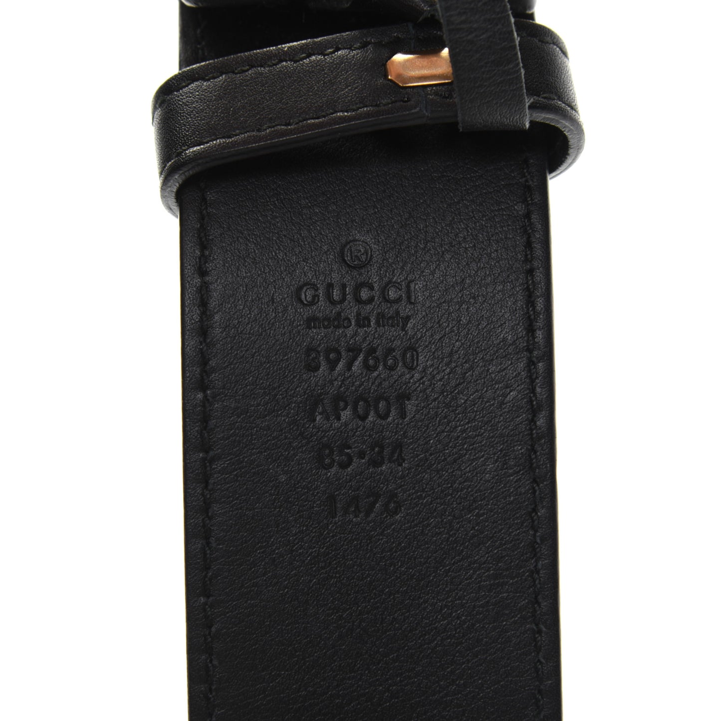 Calfskin Double G 40mm Belt 85 34 Black