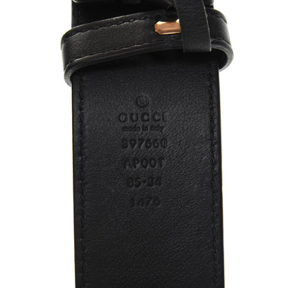 Gucci Calfskin Double G 40mm Belt 85 34 Black 3 of 7