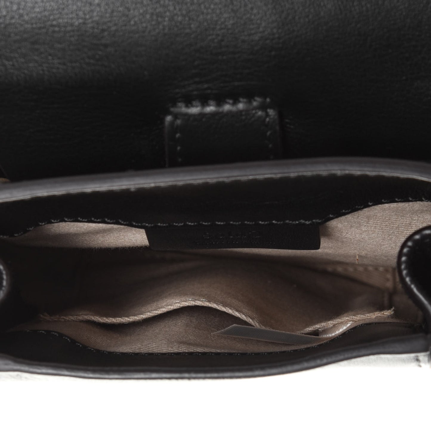 Suede Calfskin Mini Faye Backpack Black