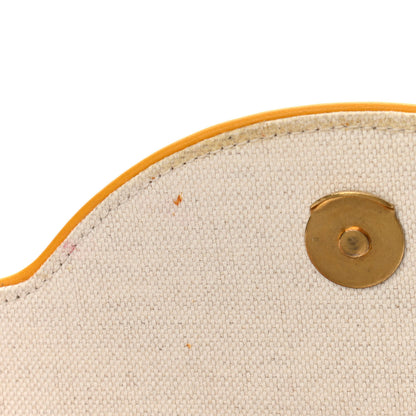 Gucci Linen Canvas Embroidered Small Shoulder Bag White 11 of 11