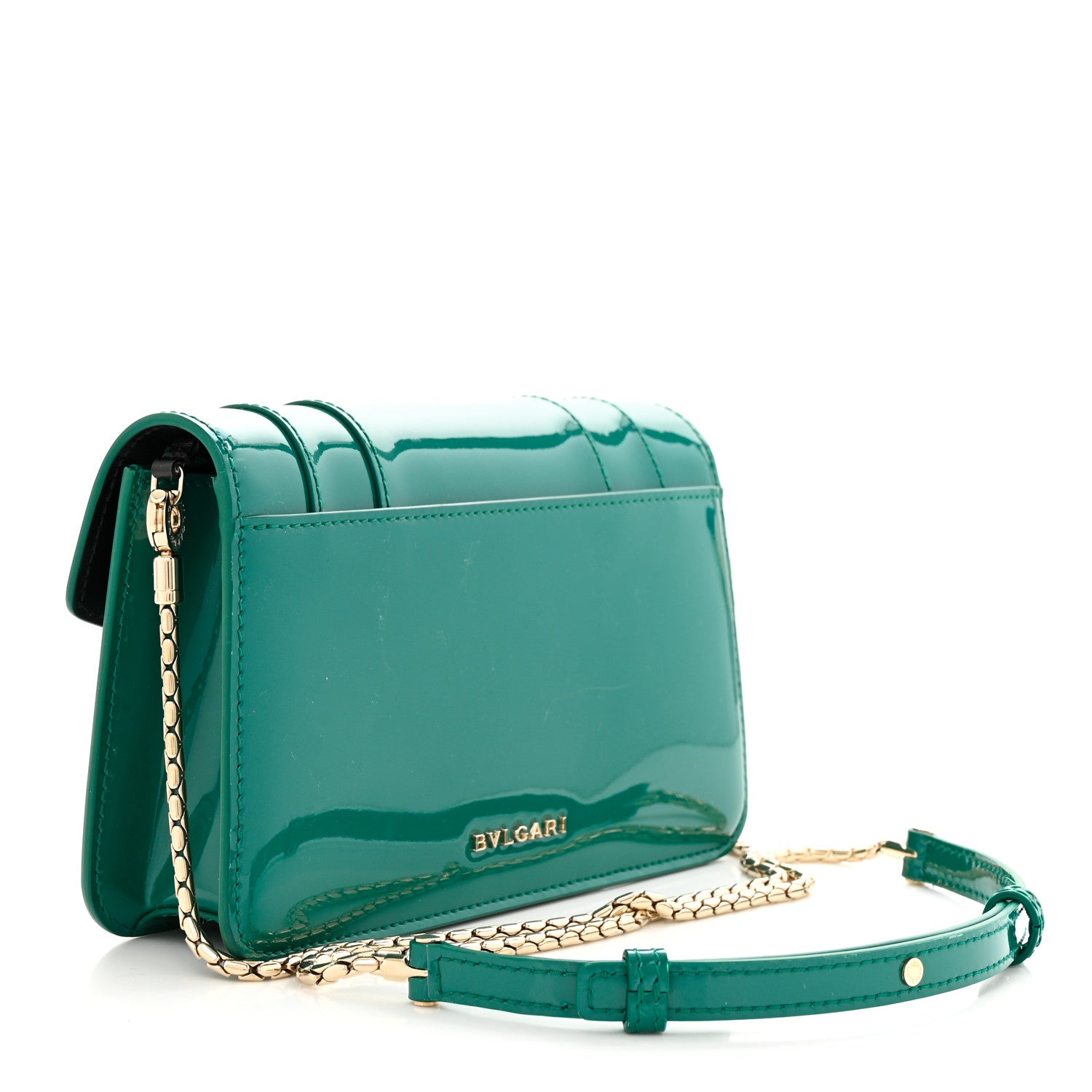 Bulgari Patent Serpenti Forever Crossbody Emerald 3 of 10