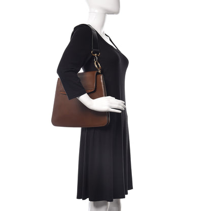 Chloe Calfskin Suede Medium C Shoulder Bag Sharp Brown 2 of 10