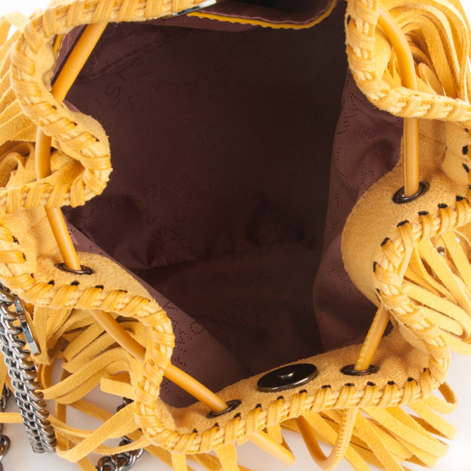 Stella McCartney Shaggy Deer Fringe Falabella Bucket Bag Sun 5 of 7