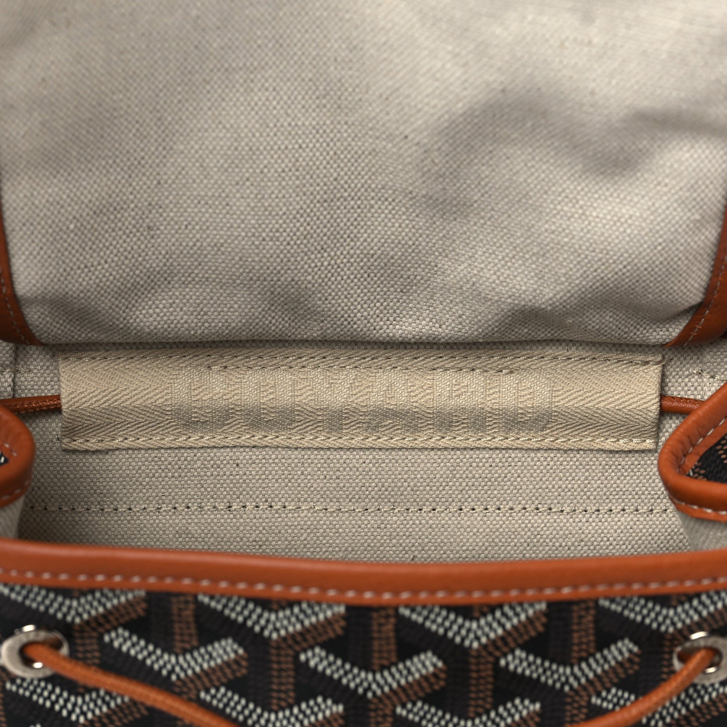 Goyardine Calfskin Mini Alpin Backpack Black Gold