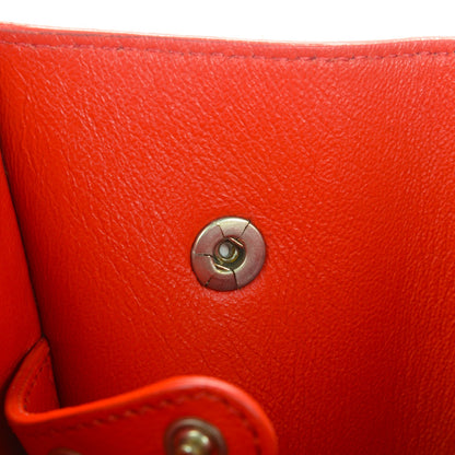 Celine Drummed Calfskin Suede Double Zip Trapeze Vermillion 7 of 7