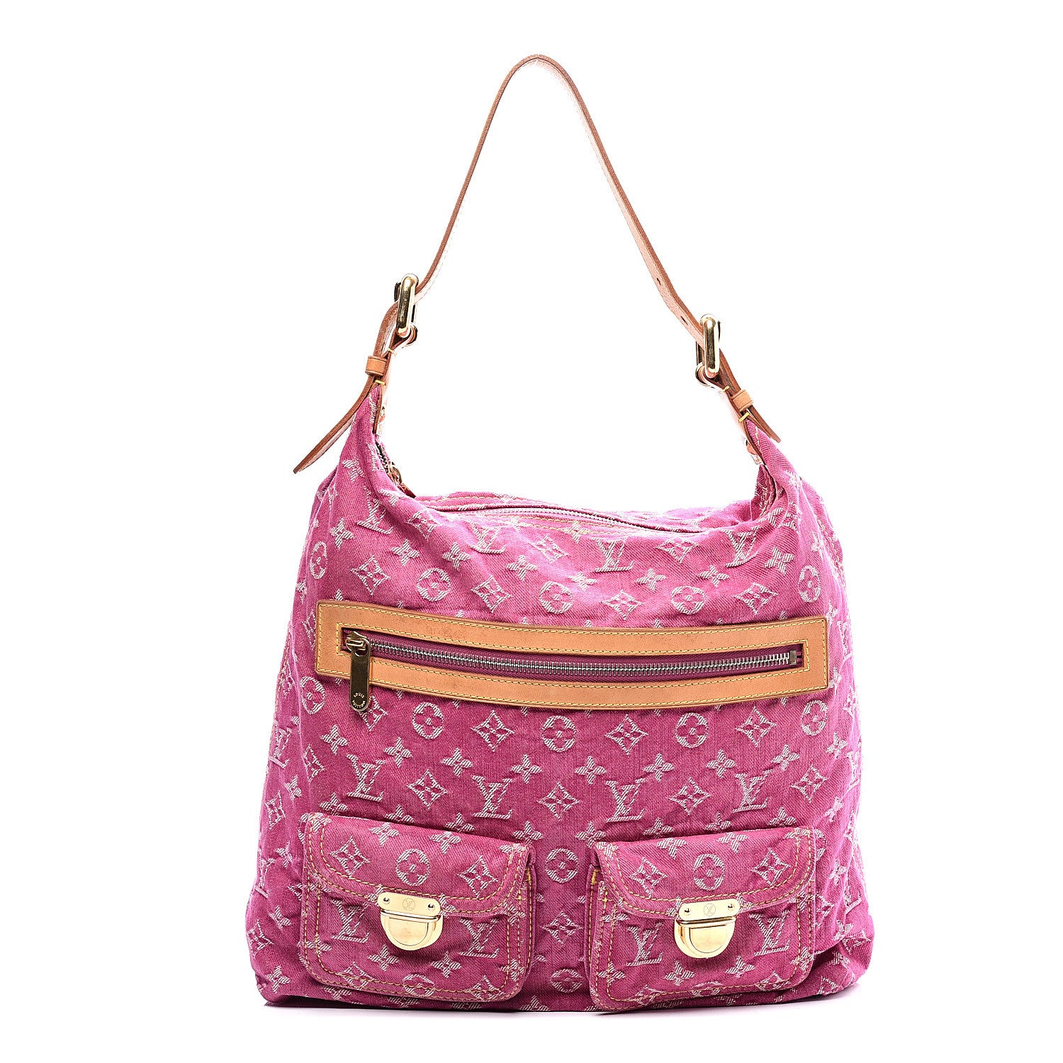Louis Vuitton Denim Baggy GM Fuchsia 1 of 9