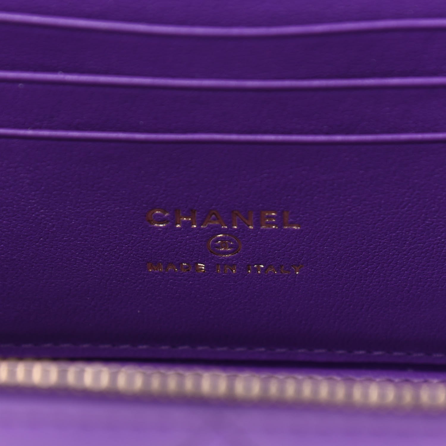 Chanel Lambskin Quilted Small Top Handle Vanity Case With Chain Purple 6 of 12