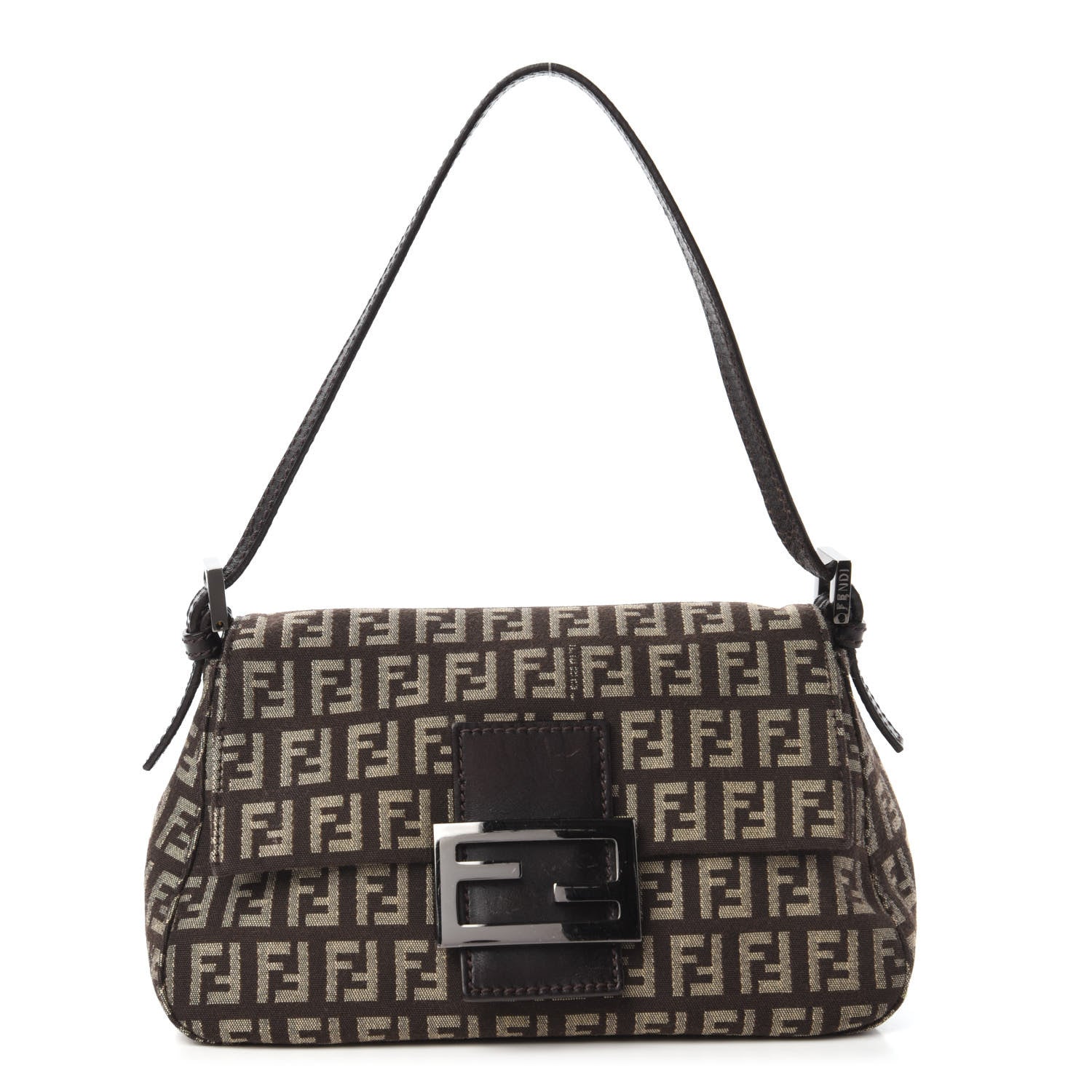 Fendi Zucchino Vitello Mini Mama Baguette Testa di Moro Beige 1 of 9
