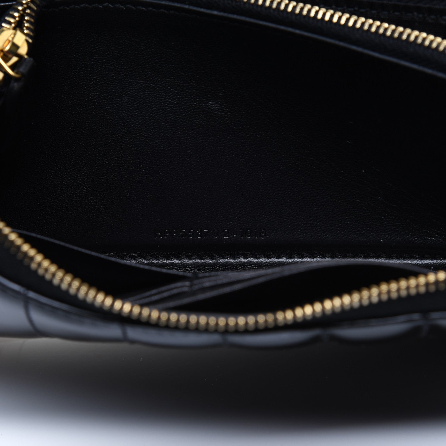 Saint Laurent Patent Calfskin Matelasse Monogram Vicky Zip Around Wallet Black 8 of 9