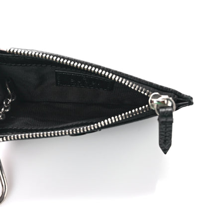 Gucci Dollar Calfskin Enamel Monochrome GG Marmont Key Case Card Holder Black 5 of 7