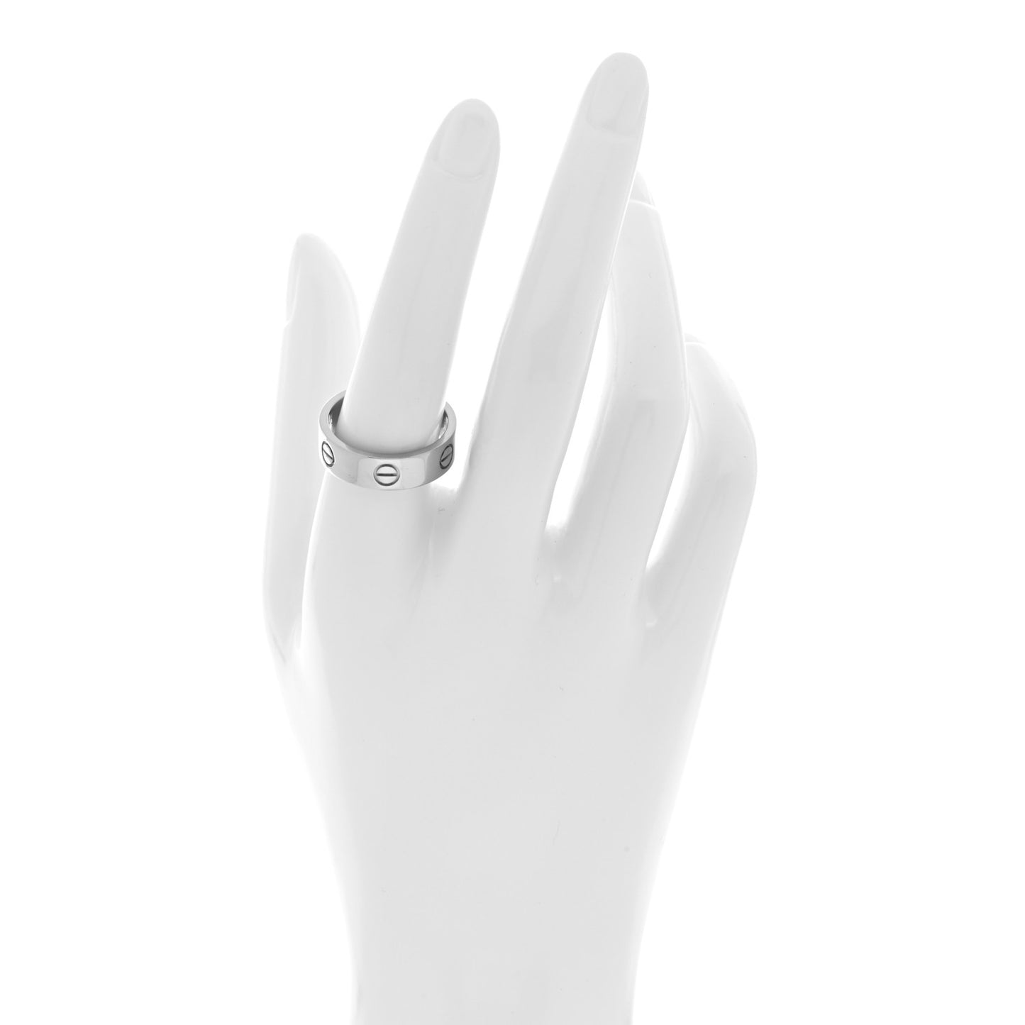 18K White Gold 6mm LOVE Ring 58 8.25