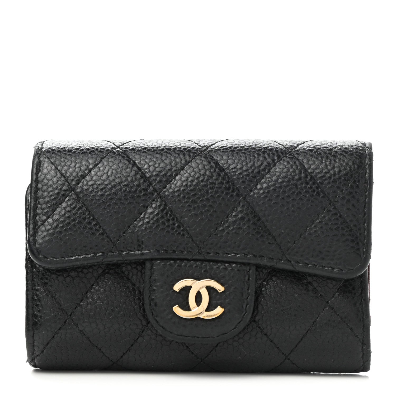 Chanel Caviar Quilted Classic 4 Key Holder Wallet Black 1 of 11