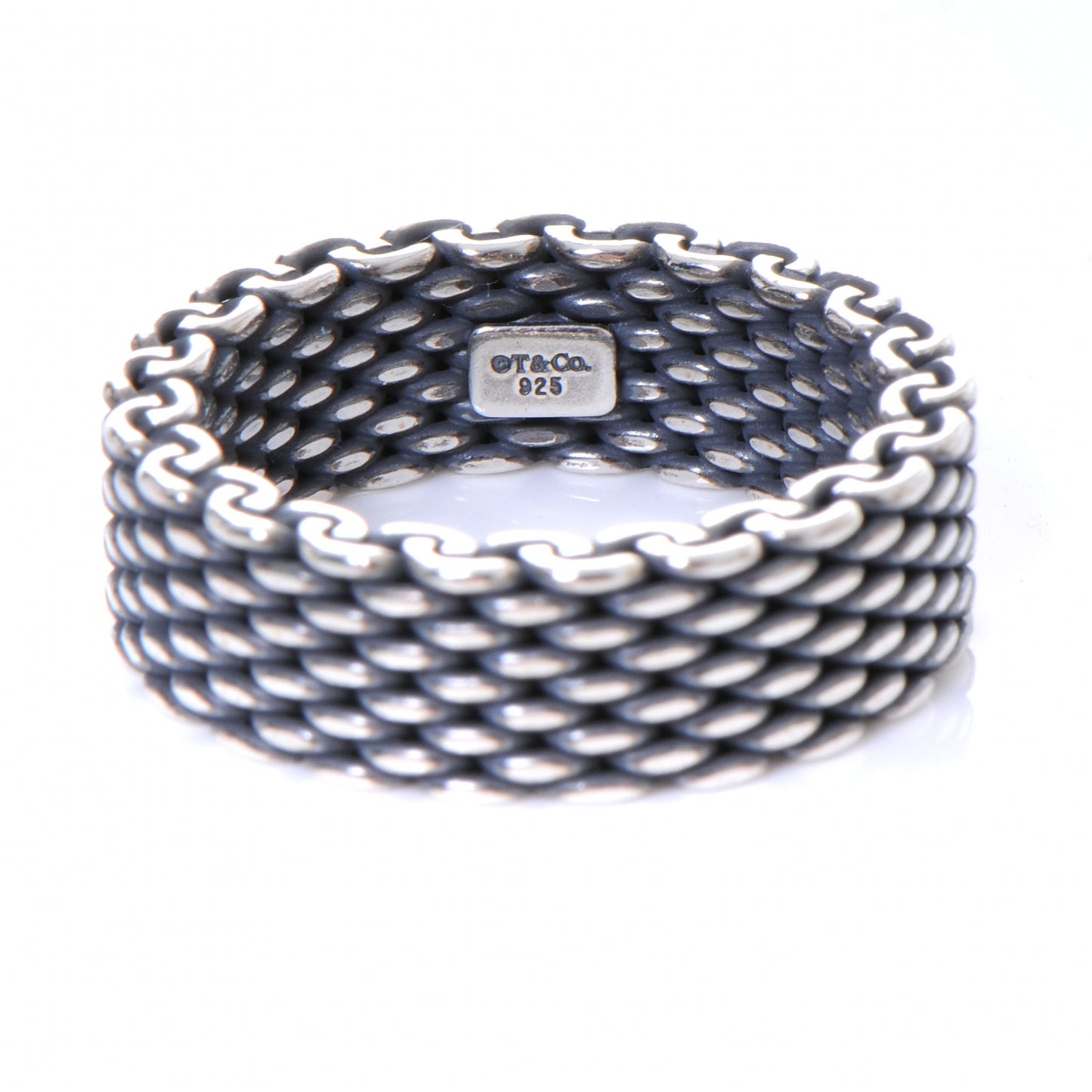 Oxidized Sterling Silver Mesh Somerset Ring 8